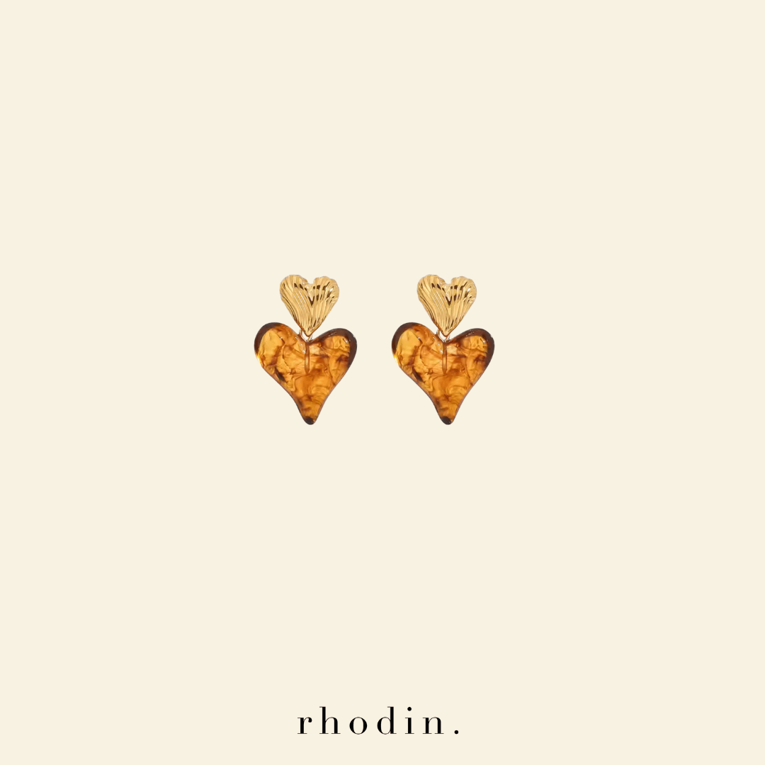 RC Honey Heart Earrings