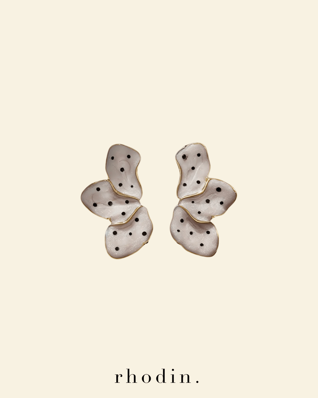 RC Polka Dot Flower earrings