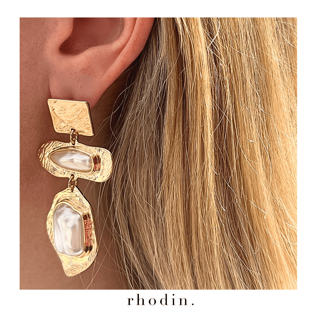 RC Pearl Hydra Gold Earrings