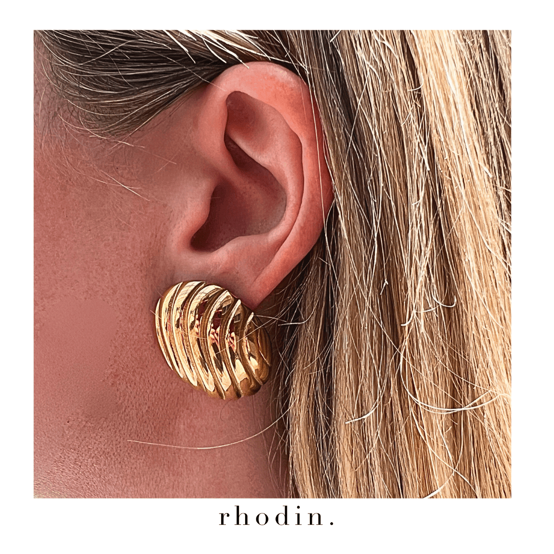 RC Gold Anne Earrings  - Clip On