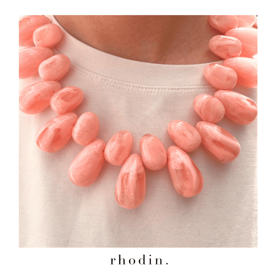 RC Pink Island Pebble Necklace
