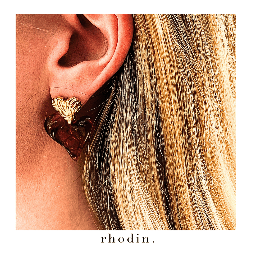 RC Honey Heart Earrings