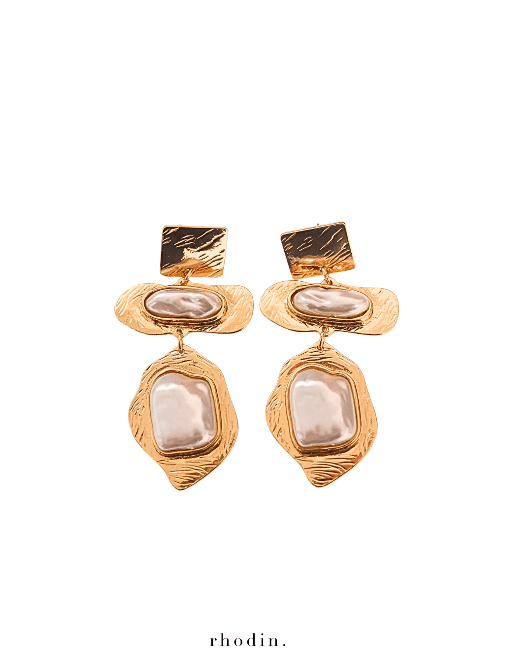 RC Pearl Hydra Gold Earrings