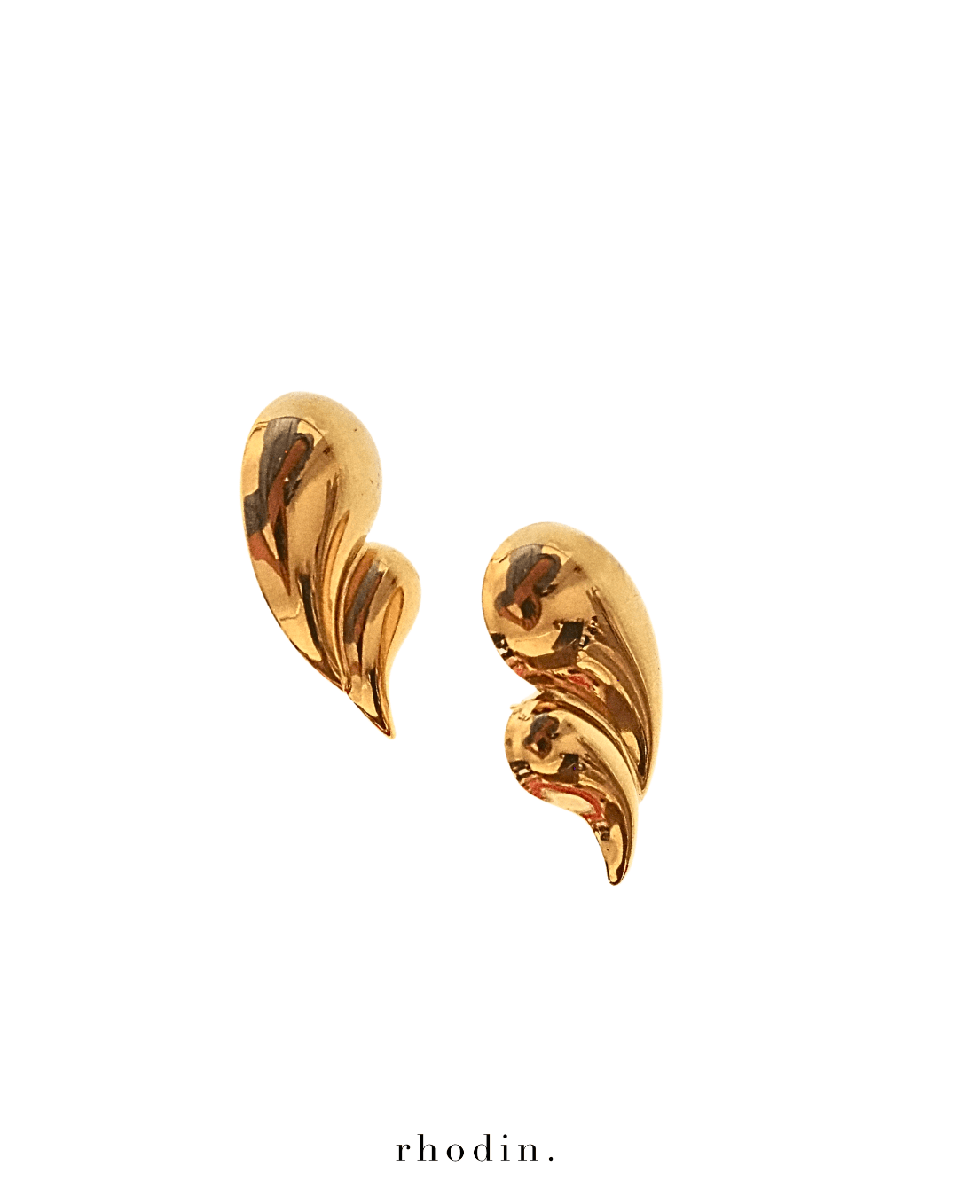 RC Gold Wave Earrings