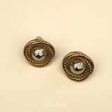 RC Two Tone Circle Earrings