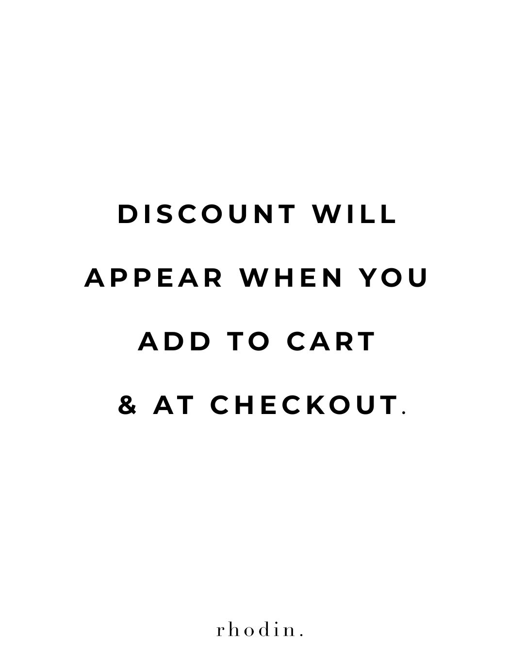 Discount will appear - Up to 50%