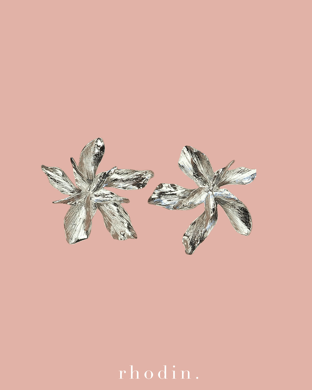 RC Silver Show Petal Earrings