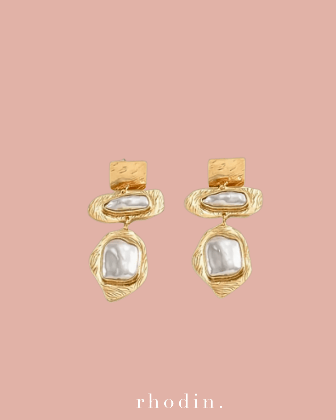 RC Pearl Hydra Gold Earrings