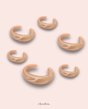 RC Resin Bangle Cuff Peach Marble